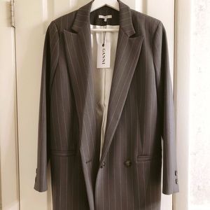 【NEW】GANNI Smoked Grey Double Breasted Blazer